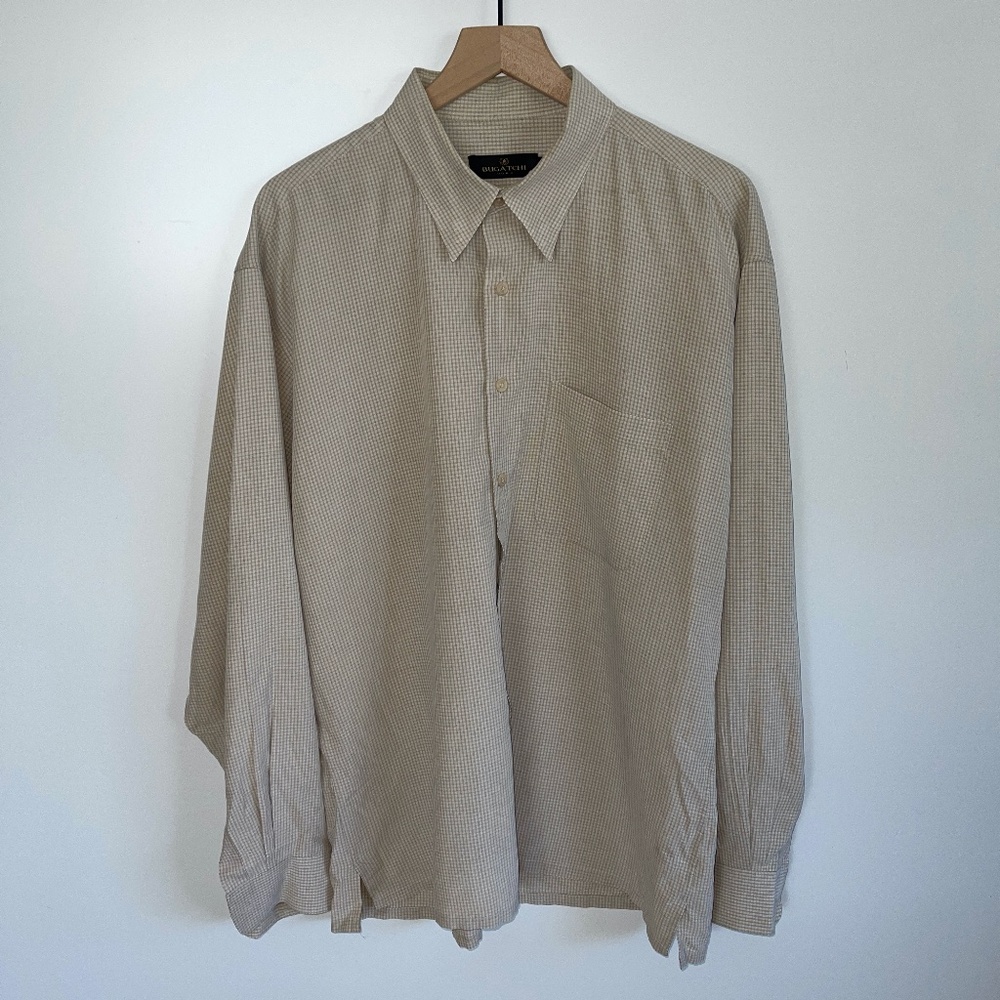Bugatchi Button Down Long Sleeve Dress Shirt‎ Size XL